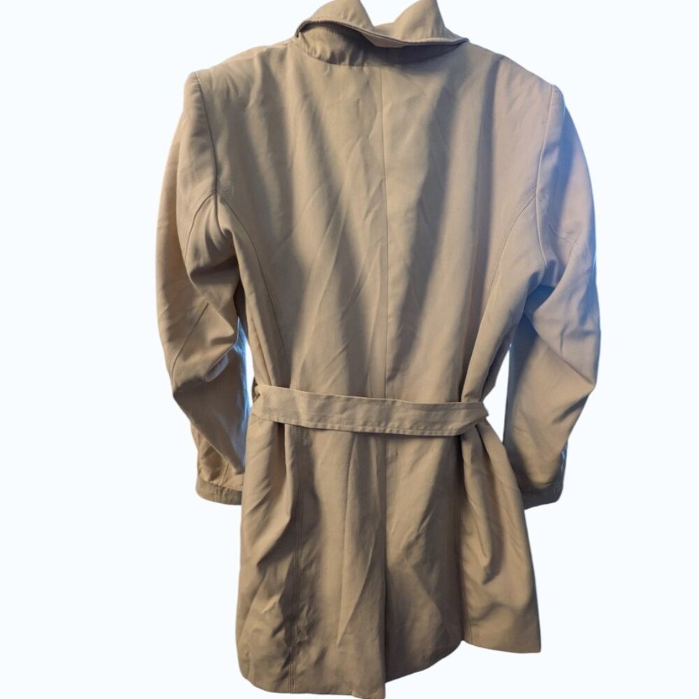 ONLY Classic Belted Short Double Breasted Trench Cost | Size L - Picture 3 of 12